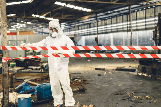 Professional Crime Scene Cleanup technician working in North Bergen, NJ